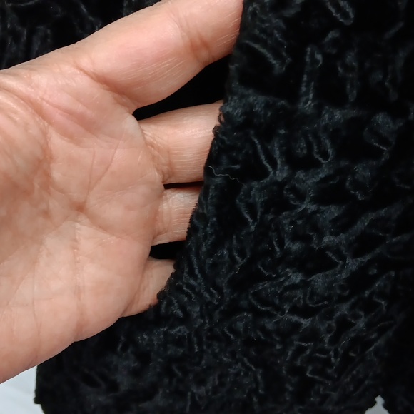 Hattie Carnegie Leather Curly Lamb & Mink Vintage Coat - Picture 12 of 15